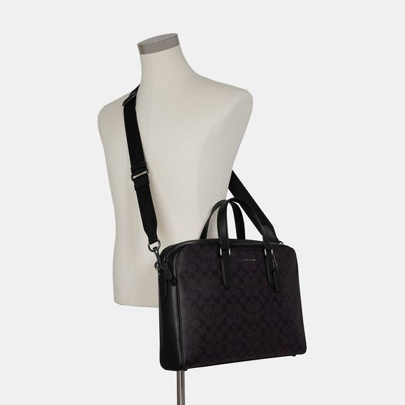 NWT Coach Outlet Graham Structured Brief In Signature Canvas - Picture 3 of 5